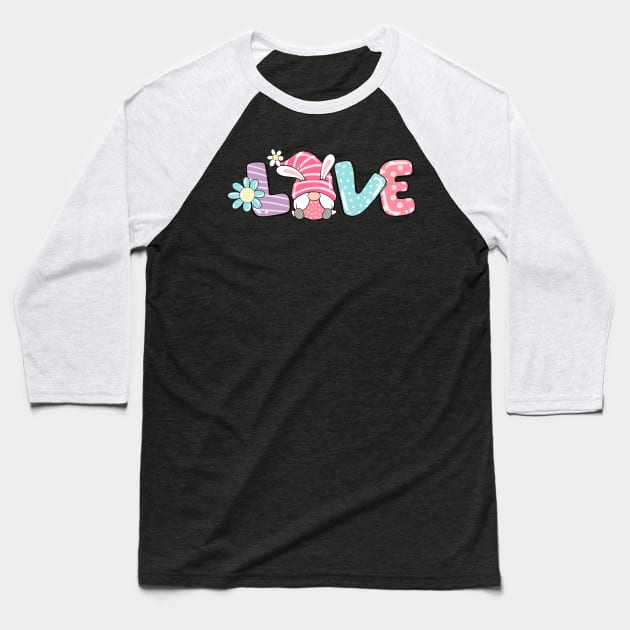 Gnome Love Spring Baseball T-Shirt by sevalyilmazardal